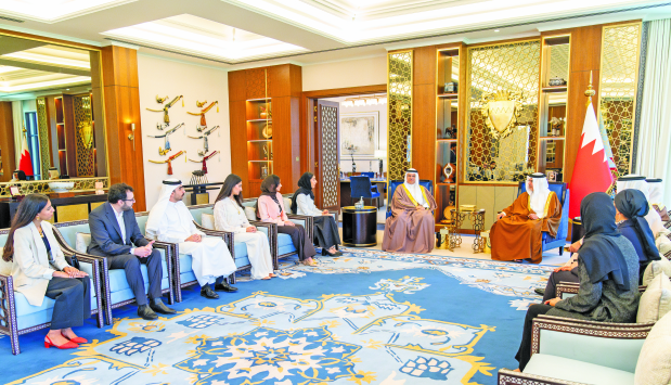 <p>His Royal Highness Prince Salman bin Hamad Al Khalifa, Crown Prince and Prime Minister, yesterday met Bahrain Authority for Culture and Antiquities (Baca) president Shaikh Khalifa bin Ahmed Al Khalifa and members of the team who participated in the 19th International Architecture Exhibition – La Biennale di Venezia (Biennale Architettura 2025), at Gudaibiya Palace.<br></p><p>The meeting took place following Bahrain’s pavilion being awarded Best National Participation at the exhibition in Italy. </p><p>HRH the Crown Prince and Prime Minister highlighted Bahrain’s rich and diverse architectural heritage, underlining the kingdom’s commitment to preserving it for future generations and showcasing it to the international community through various initiatives and distinctive visions.</p>